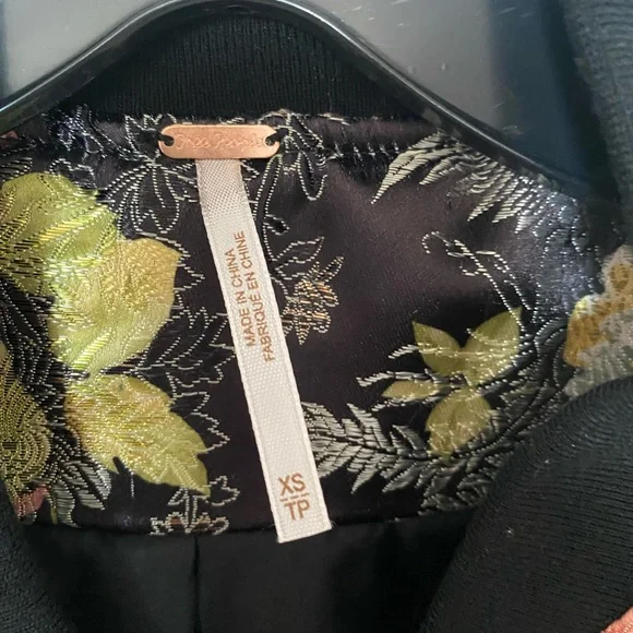Free People Floral Jacquard Bomber Jacket - Worn once!!